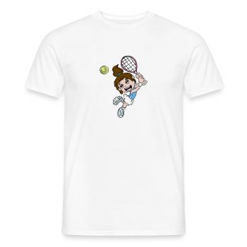 Cadeau de sport de tennis - T-shirt homme - blanc - Devant - AI Model Male 178 dark (178cm)
