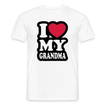 I love my grandma - Men's T-Shirt - white - Front - AI Model Male 178 dark (178cm)