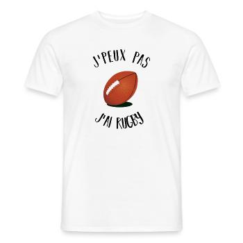 Ich kann nicht Rugby haben - Männer T-Shirt - Weiß - Vorne - AI Model Male 178 dark (178cm)