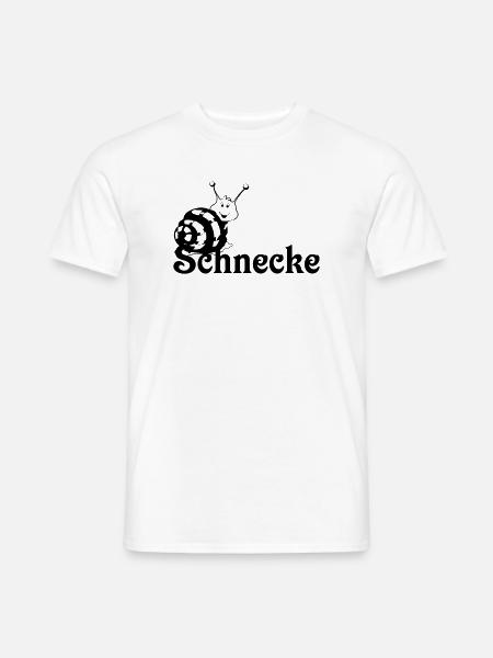 Schnecke - Männer T-Shirt - Weiß