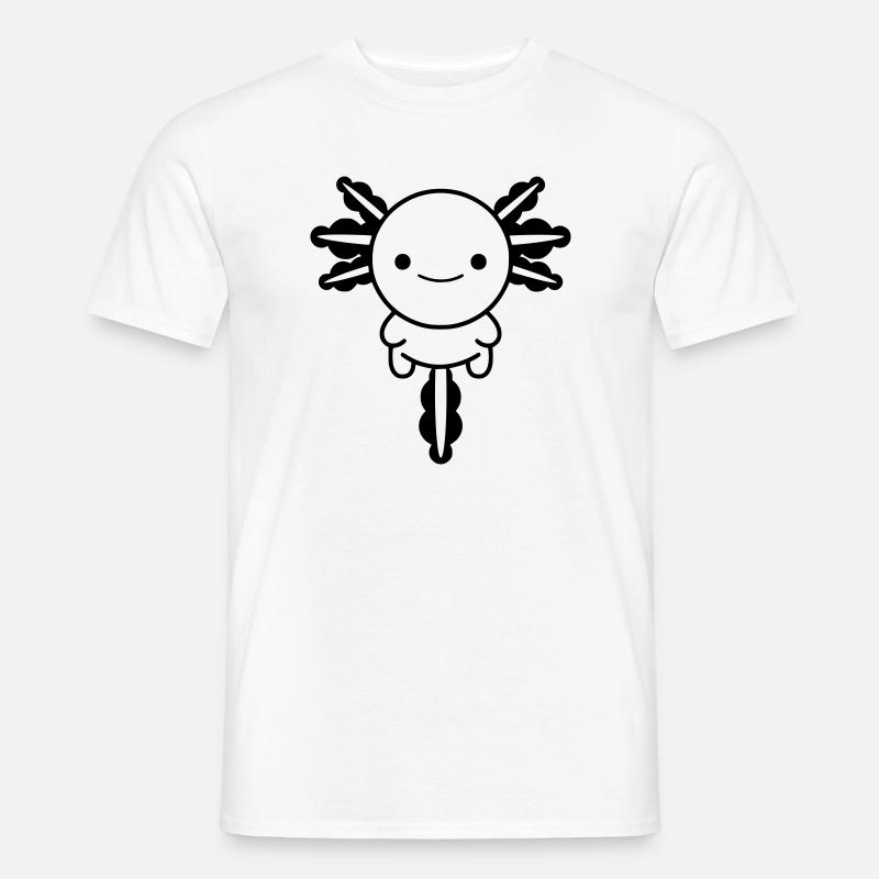 Axolotl - Männer T-Shirt - Weiß