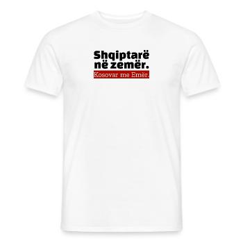 « Texte albanais » - T-shirt homme - blanc - Devant - AI Model Male 178 dark (178cm)
