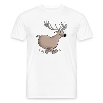 Deer - deer - deer - Men's T-Shirt - white - Front - AI Model Male 178 dark (178cm)