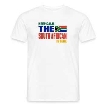Keep Calm South Africa / Gift National Colors - Men's T-Shirt - white - Front - AI Model Male 178 dark (178cm)