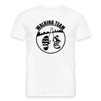 walking team - T-shirt homme - blanc - Devant - AI Model Male 178 dark (178cm)