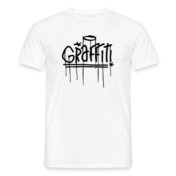 graffiti - Men's T-Shirt - white - Front - AI Model Male 178 dark (178cm)