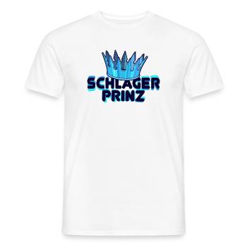 Schlager Prinz Schlagerprinz déclaration de musique folk - T-shirt homme - blanc - Devant - AI Model Male 178 dark (178cm)