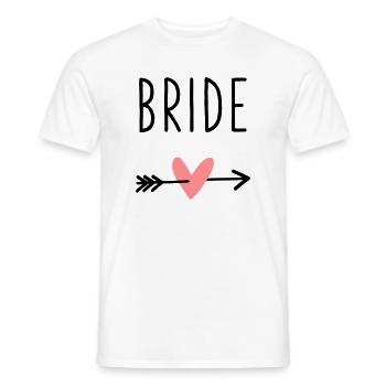 Bride heart cupid arrow bachelor party - Men's T-Shirt - white - Front - AI Model Male 178 dark (178cm)