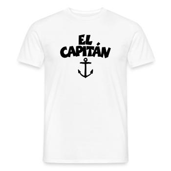 El Capitán ancre (FR) - T-shirt homme - blanc - Devant - AI Model Male 178 dark (178cm)