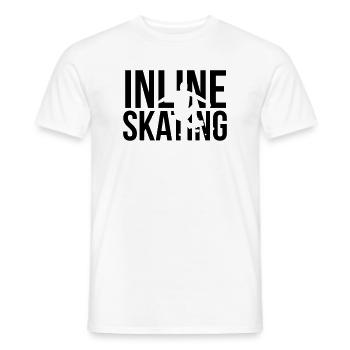 inline skating - Männer T-Shirt - Weiß - Vorne - AI Model Male 178 dark (178cm)