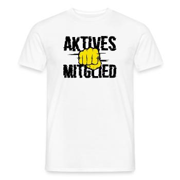 Active member - Men's T-Shirt - white - Front - AI Model Male 178 dark (178cm)