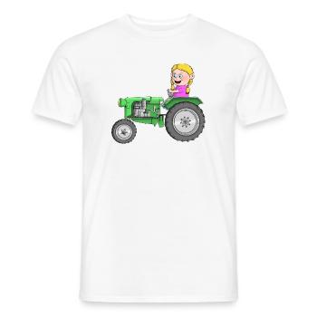 Enfants de tracteur - T-shirt homme - blanc - Devant - AI Model Male 178 dark (178cm)