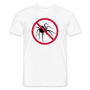 keine spinne verboten schild vogelspinne design cl - Männer T-Shirt - Weiß - Vorne - AI Model Male 178 dark (178cm)