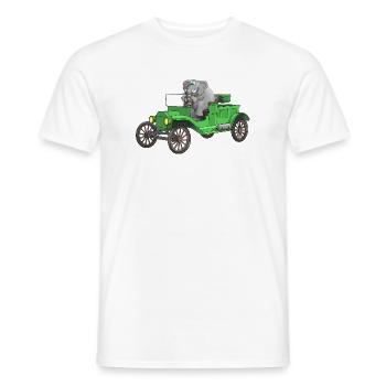 Vintage car cartoon funny - Men's T-Shirt - white - Front - AI Model Male 178 dark (178cm)