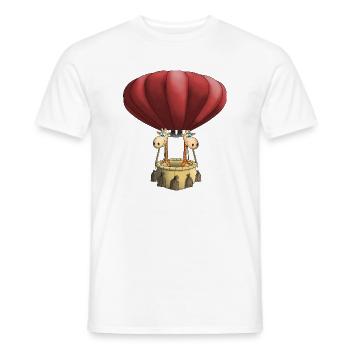 Heißluftballon Cartoon lustig Giraffe - Männer T-Shirt - Weiß - Vorne - AI Model Male 178 dark (178cm)