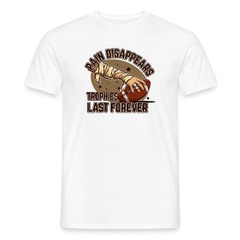American football motivation winner team saying - Men's T-Shirt - white - Front - AI Model Male 178 dark (178cm)