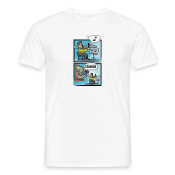 Schlager Cartoon Schlagermusik Lustig Volksmusik - Männer T-Shirt - Weiß - Vorne - AI Model Male 178 dark (178cm)