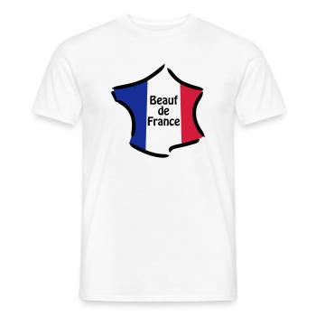Redneck France - Men's T-Shirt - white - Front - AI Model Male 178 dark (178cm)
