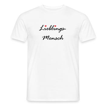 HOMME PRÉFÉRÉ AMOUR COEUR SAINT VALENTIN CADEAU - T-shirt homme - blanc - Devant - AI Model Male 178 dark (178cm)