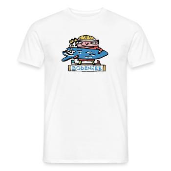 Bodensee Surfer Cartoon - Männer T-Shirt - Weiß - Vorne - AI Model Male 178 dark (178cm)
