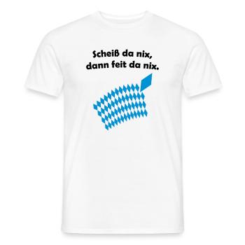 Bayerisches Scheiß da nix Design - Männer T-Shirt - Weiß - Vorne - AI Model Male 178 dark (178cm)