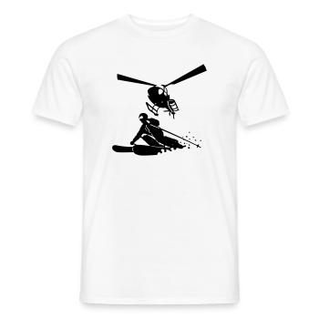 Heliskiing - T-shirt homme - blanc - Devant - AI Model Male 178 dark (178cm)