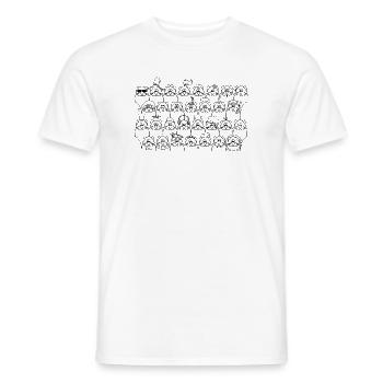 Funny cats - Funny cats - Men's T-Shirt - white - Front - AI Model Male 178 dark (178cm)