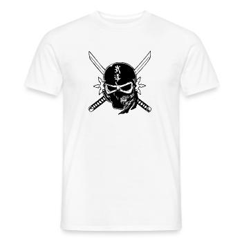 ninja skull - T-shirt homme - blanc - Devant - AI Model Male 178 dark (178cm)