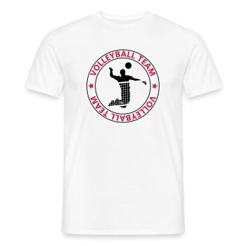 volleyball team - Men's T-Shirt - white - Front - AI Model Male 178 dark (178cm)