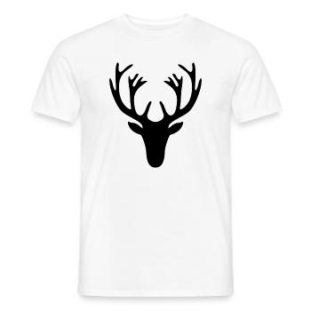 Hirschgeweih - Männer T-Shirt - Weiß - Vorne - AI Model Male 178 dark (178cm)
