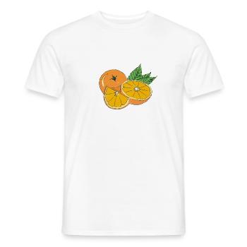 Orange d’été fruits délicieux plaisir cadeau - T-shirt homme - blanc - Devant - AI Model Male 178 dark (178cm)