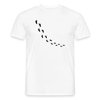 fussabdruecke_kommt - Männer T-Shirt - Weiß - Vorne - AI Model Male 178 dark (178cm)