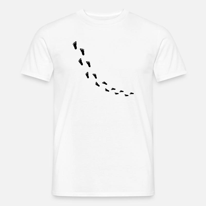 fussabdruecke_kommt - Männer T-Shirt - Weiß