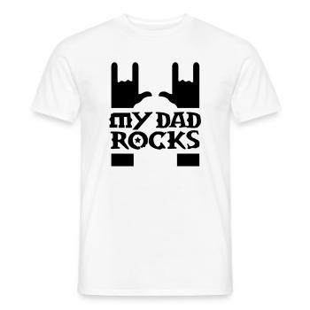 papa - my dad rocks - Männer T-Shirt - Weiß - Vorne - AI Model Male 178 dark (178cm)