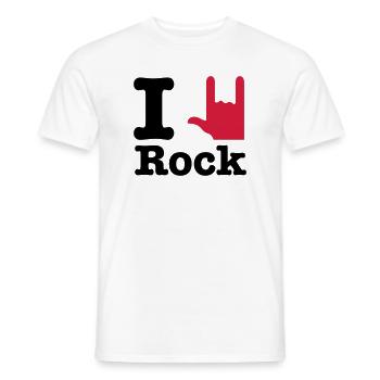 i love rock - Men's T-Shirt - white - Front - AI Model Male 178 dark (178cm)