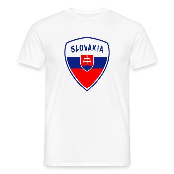 Slowakei Wappen / Geschenk Nationalfarben Flagge - Männer T-Shirt - Weiß - Vorne - AI Model Male 178 dark (178cm)