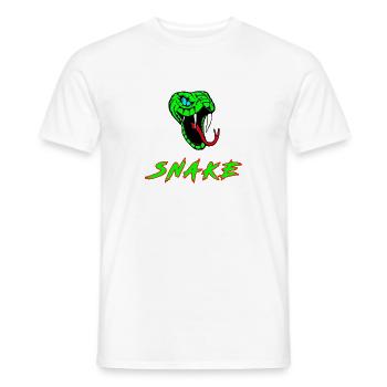 Snake Animal Gift Cobra Boa Mamba Reptile - Men's T-Shirt - white - Front - AI Model Male 178 dark (178cm)