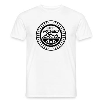 4x4 Berge Offroad Off-Road Off Road - Männer T-Shirt - Weiß - Vorne - AI Model Male 178 dark (178cm)