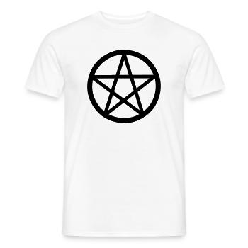 Pentagramm - Männer T-Shirt - Weiß - Vorne - AI Model Male 178 dark (178cm)