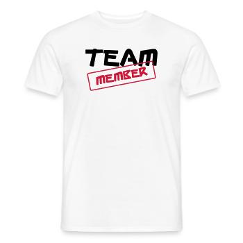 [ Team Member ] - Men's T-Shirt - white - Front - AI Model Male 178 dark (178cm)