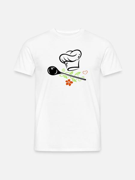 Cuillère en bois - T-shirt homme - blanc