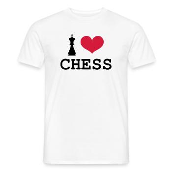 I Love Chess - Männer T-Shirt - Weiß - Vorne - AI Model Male 178 dark (178cm)