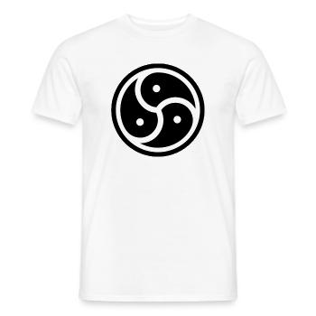 triskele - Männer T-Shirt - Weiß - Vorne - AI Model Male 178 dark (178cm)