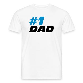 #1 Dad - Männer T-Shirt - Weiß - Vorne - AI Model Male 178 dark (178cm)