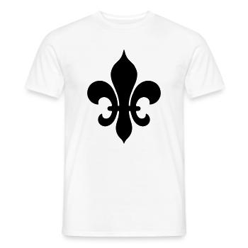 Medieval Fleur de Lis - Men's T-Shirt - white - Front - AI Model Male 178 dark (178cm)