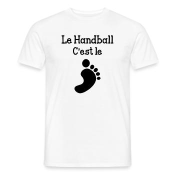 Handball ist groß! - Männer T-Shirt - Weiß - Vorne - AI Model Male 178 dark (178cm)