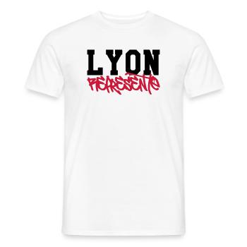 Represents Lyon - Men's T-Shirt - white - Front - AI Model Male 178 dark (178cm)