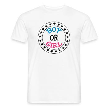 Boy or Girl - T-shirt homme - blanc - Devant - AI Model Male 178 dark (178cm)