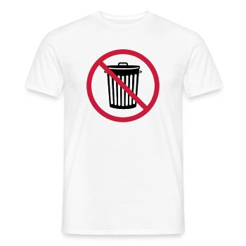 interdit schild zone pas tonne muelle - T-shirt homme - blanc - Devant - AI Model Male 178 dark (178cm)