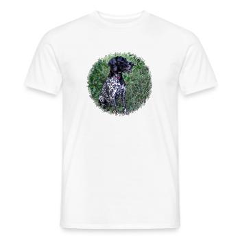 Hound Dog German Shorthaired Pointer - Men's T-Shirt - white - Front - AI Model Male 178 dark (178cm)